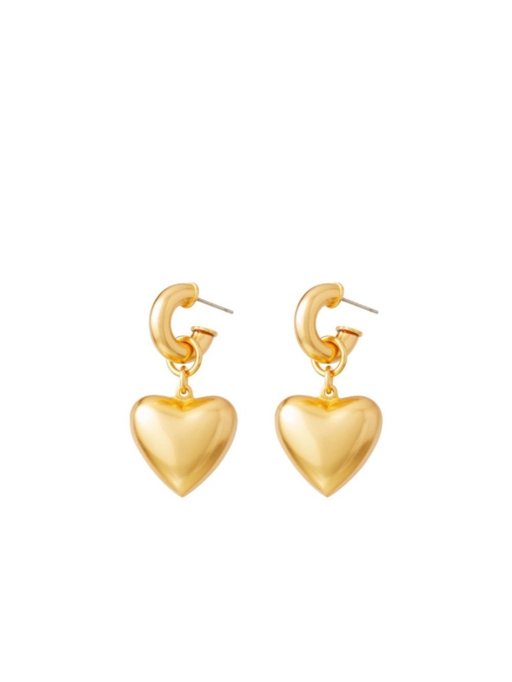Roxanne Assoulin The Puffy Heart Gold Earrings